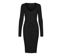 Vero Moda Saba Rib Long Sleeve Midi Dress Schwarz L Frau (Herstellerartikelnummer: 10309320-Black-L)