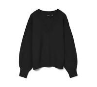 VERO MODA Comfort Fit Strickpullover mit Woll-Anteil Modell 'BOOM' in Black, Größe XS