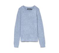 Vero Moda Rundhalspullover VMDOFFY LS O-NECK BLOUSE GA NOOS Damen Regular Fit Blau meliert S