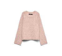 Vero Moda Regular Fit Strickpullover mit Woll-Anteil Modell 'INGRID' in Hellrosa Melange, Größe M