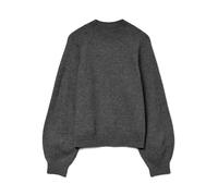 Strickpullover VERO MODA "VMLEAF LS HIGH NECK PULLOVER ENT", Damen, Gr. XL, grau (dunkelgrau melange), Strick, Obermaterial: 90% Polyester, 5% Wolle, 5% Elasthan, unifarben, taillenbedeckt, hoch gesch