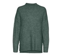 Vero Moda Oversized Strickpullover mit Mock Neck Modell 'LEFILE' in Schilf Melange, Größe S