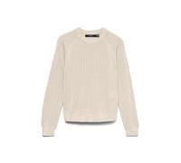 Vero Moda Strickpullover VMNEWLEX POINTELLE LS O-N NOOS Damen Rundhals Birch Gr. L