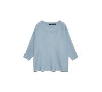Vero Moda Pullover Nora 3/4 – U-Boot-Ausschnitt, Rippstrick, Cashmere Blau Gr. L