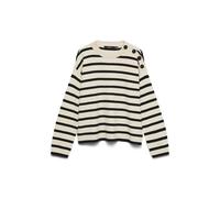 Vero Moda Pullover VMSABA LS O-Neck Button – Weiß – XS