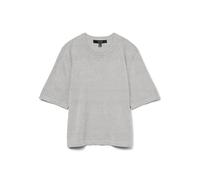 VERO MODA - VMSILJE 2/4 O-NCK OVERSIZE PULL GA NOOS light grey melange - Gr. - S