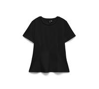 Vero Moda Shaped Fit T-Shirt mit Viskose-Anteil Modell 'ABBY' in Black, Größe S