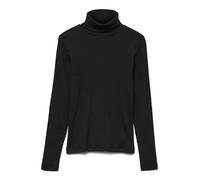 Rollkragenshirt VERO MODA "VMCHLOE LS ROLLNECKTOP GA JRS NOOS", Damen, Gr. S, schwarz, Jersey, Obermaterial: 95% Baumwolle, 5% Elasthan, unifarben, modisch, Langarm, Shirts (81898524-S) schwarz