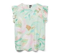 VERO MODA - VMJOSIE SL V-NECK TOP WVN GA birds egg green - Gr. - M