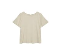 Blusenshirt VERO MODA "VMMYMILO SS O-NECK TOP WVN GA", Damen, Gr. L, silber lining, Web, Obermaterial: 55% Viskose, 45% Leinen, unifarben, regular fit normal, Rundhals, Shirts Blusenshirt, mit Leinen 