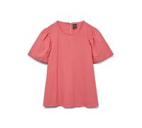 Kurzarmbluse VERO MODA "VMPRETTY SS TOP WVN GA NOOS", Damen, Gr. L (40), dubarry, Web, Obermaterial: 100% Baumwolle, unifarben, modisch, regular fit normal, Rundhals, Kurzarm, Blusen (46022259-L) duba