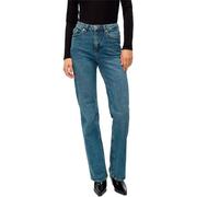 High-waist-Jeans VERO MODA "VMTESSA HR WIDE JEANS RA394 GA NOOS", Damen, Gr. 31, Länge 34, blau (medium blau denim detail:tinted), Denim/Jeans, Obermaterial: 99% Baumwolle, 1% Elasthan, oversize, Jean