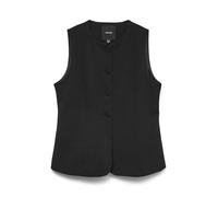 Anzugweste VERO MODA "VMBERLIN SL WAISTCOAT NOOS", Damen, Gr. M, schwarz, Web, Obermaterial: 95% Polyester, 5% Elasthan, unifarben, normal, Westen Anzugweste (13054453-M) schwarz
