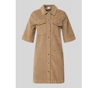 Vero Moda Figurumspielendes Freizeitkleid aus Baumwoll-Mix Modell 'FENJA' in Sand, Größe L