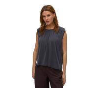 Shirttop VERO MODA "VMFILLI SL TOP JRS NOOS", Damen, Gr. M, asphalt, Jersey, Obermaterial: 70% Modal, 30% Polyester, unifarben, normal, Rundhals, Tops Shirttop, Materialmix (47329323-M) asphalt
