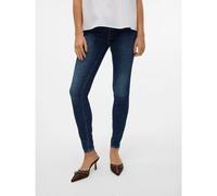 Skinny-fit-Jeans VERO MODA "VMFLASH MR SKINNY JEANS LI3303 GA NOOS" Gr. M (38), Länge 32, blau (dark blue denim) Damen Jeans (97844564-M) dark blue denim