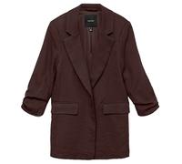 VERO MODA Regular Fit Longblazer mit Viskose-Anteil Modell 'FRIDA' in Schoko, Größe 42