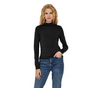 Vero Moda Damen Rollkragenpullover VMGLORY Viskose-Mix (80% Viskose, 20% Nylon) Schwarz XS