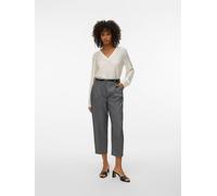 VERO MODA - VMELMA MW BARREL BELT ANKLE PANT NOOS Medium Grey Melange - Gr. - S/32