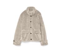 VERO MODA Jacke in Felloptik VMSONJAEVA beige | M