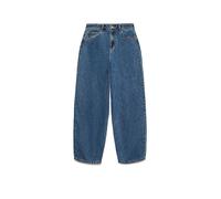 Mom-Jeans VERO MODA "VMBILLIE HR BARREL ANK JEANS LI3142 NOOS", Damen, Gr. 30, Länge 32, blau (medium blau denim), Denim/Jeans, Obermaterial: 100% Baumwolle, unifarben, modisch, oversize, Jeans (11726