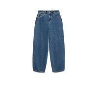Mom-Jeans VERO MODA "VMBILLIE HR BARREL ANK JEANS LI3142 NOOS", Damen, Gr. 31, Länge 32, blau (medium blau denim), Denim/Jeans, Obermaterial: 100% Baumwolle, unifarben, oversize, Jeans (11726461-31) m