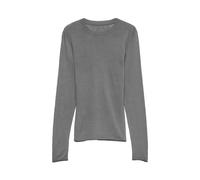 Strickpullover VERO MODA "VMKAMILE LS O-NECK PULLOVER NOOS", Damen, Gr. L, grau (medium grau melange), Strick, Obermaterial: 83% Viskose, 17% Nylon, unifarben, normal, Rundhals, Pullover Strickpullove