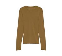 Strickpullover VERO MODA "VMKAMILE LS O-NECK PULLOVER NOOS", Damen, Gr. M, braun (butternut), Strick, Obermaterial: 83% Viskose, 17% Nylon, unifarben, normal, Rundhals, Pullover Strickpullover, Viskos