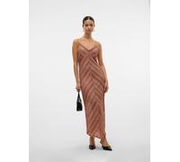 Vero Moda Figurbetontes Maxikleid mit feinem Lockstrickmuster Modell DEMI' in Hellbraun, Größe M