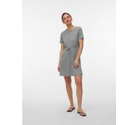 VERO MODA Legeres Damenkleid Shirtdress mit Rundhals und Taillenband