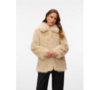 Vero Moda Kunstpelzjacke "VMGLORIA" in Beige - Größe XS | Damenjacken