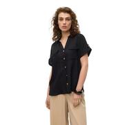 Vero Moda Damen Bluse VMBUMPY S/S – Kurzarm, 100% Viskose, Regular Fit, V-Ausschnitt – Schwarz S
