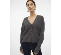 Vero Moda Strickjacke VMLEA LS V-Ausschnitt Cuff Cardigan Damen Anthrazit Gr. S (36)