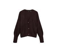 Strickjacke VERO MODA "VMLEA LS V-NECK CUFF CARDIGAN NOOS", Damen, Gr. L, braun (chocolate torte), Strick, Obermaterial: 100% Polyacryl, unifarben, regular fit normal, V-Ausschnitt, Rippbündchen, Stri