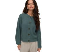 Vero Moda Relaxed Fit Strickjacke mit einreihiger Knopfleiste Modell 'LEA' in Schilf, Größe XS