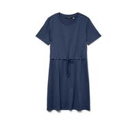 VERO MODA Legeres Damenkleid Shirtdress mit Rundhals und Taillenband