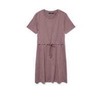 VERO MODA Legeres Damenkleid Shirtdress mit Rundhals und Taillenband