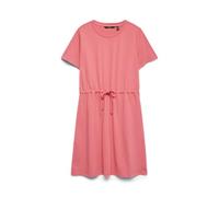 VERO MODA Legeres Damenkleid Shirtdress mit Rundhals und Taillenband