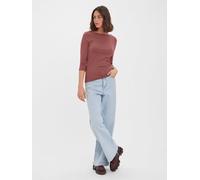 VERO MODA Damen Vmpanda Modal 3/4 Top JRS Noos Langarmshirt, Rose Brown,M