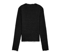 Langarmshirt VERO MODA "VMZIA LS FUNNEL NECK TOP JRS NOOS", Damen, Gr. L, schwarz, Jersey, Obermaterial: 60% Baumwolle, 35% Polyamid, 5% Elasthan, unifarben, regular fit normal, Rundhals, Shirts Langa