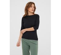 3/4-Arm-Shirt VERO MODA "VMPANDA MODAL 3/4 TOP JRS NOOS" Gr. S, schwarz (black) Damen Shirts (32414623-S) black