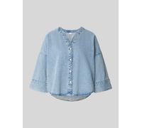 Vero Moda Loose Fit Jeansbluse aus Baumwoll-Viskose-Mix Modell 'VALERIA' in Hellblau, Größe XL