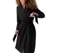 Vero Moda Mantel in Schwarz mit Gürtelverschluss L Regular Fit