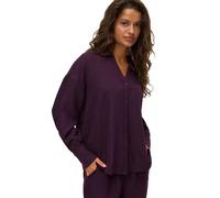 Langarmbluse VERO MODA "VMMELANEY QUEENY LS SHIRT WVN NOOS", Damen, Gr. M, rot (winetasting), Web, Obermaterial: 100% Polyester, unifarben, modisch, loose fit Po-bedeckend, V-Ausschnitt, Langarm, Blus