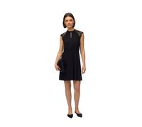 Minikleid VERO MODA "VMMILLA SL SHORT LACE DRESS NOOS", Damen, Gr. XS, N-Gr, schwarz, Jersey, Obermaterial: 95% Polyester, 5% Elasthan, unifarben, kurz, Rundhals, Kleider Minikleid, Materialmix, Spitz