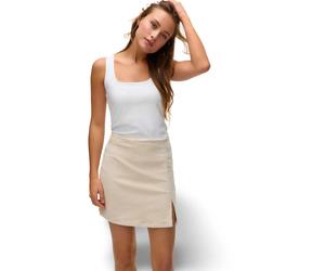 Vero Moda Minirock aus Cord mit Schlitz in Cremeweiß M Slim Fit