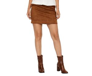 Vero Moda Minirock Donnadina in brauner Wildlederoptik M Regular Fit
