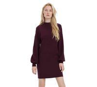 Strickkleid VERO MODA "VMNANCY LS FUNNELNECK DRESS GA NOOS", Damen, Gr. XS, N-Gr, lila (winetasting), Feinstrick, Obermaterial: 52% Viskose, 28% Polyester, 20% Nylon, unifarben, loose fit, Rippbündche
