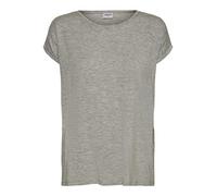 Vero Moda NOS Damen VMAVA PLAIN SS TOP GA NOOS T-Shirt,per pack Grau (Light Grey Melange Light Grey Melange),38 (Herstellergröße:M)
