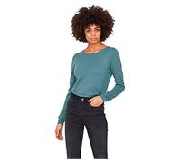 Vero Moda NOS Damen VMCARE STRUCTURE LS O-NECK BLOUSE NOOS Pullover, per pack Blau (North Atlantic North Atlantic), 42 (Herstellergröße: XL)